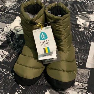 Sierra Designs Down Booties Sm/Med Olive
